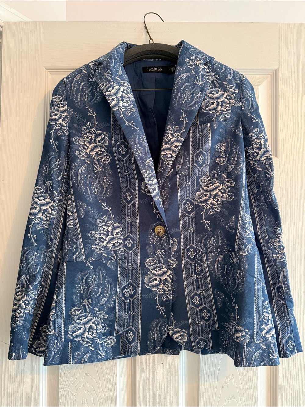 Lauren Ralph Lauren Navy Floral Blazer